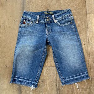 "Miss Me" denim cutoffs